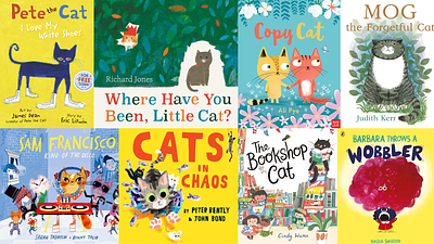 11 Picture Books About Cats book cover collage